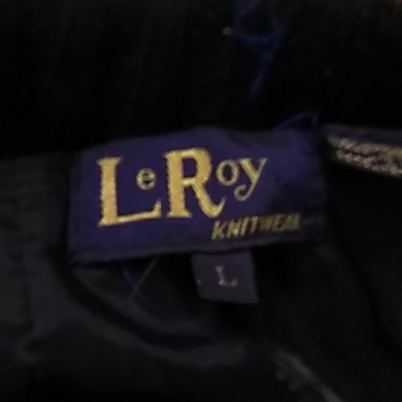 Vintage Handknit winter cardigan sweater coat from Le Roy knitwear, size Large - Picture 3 of 5